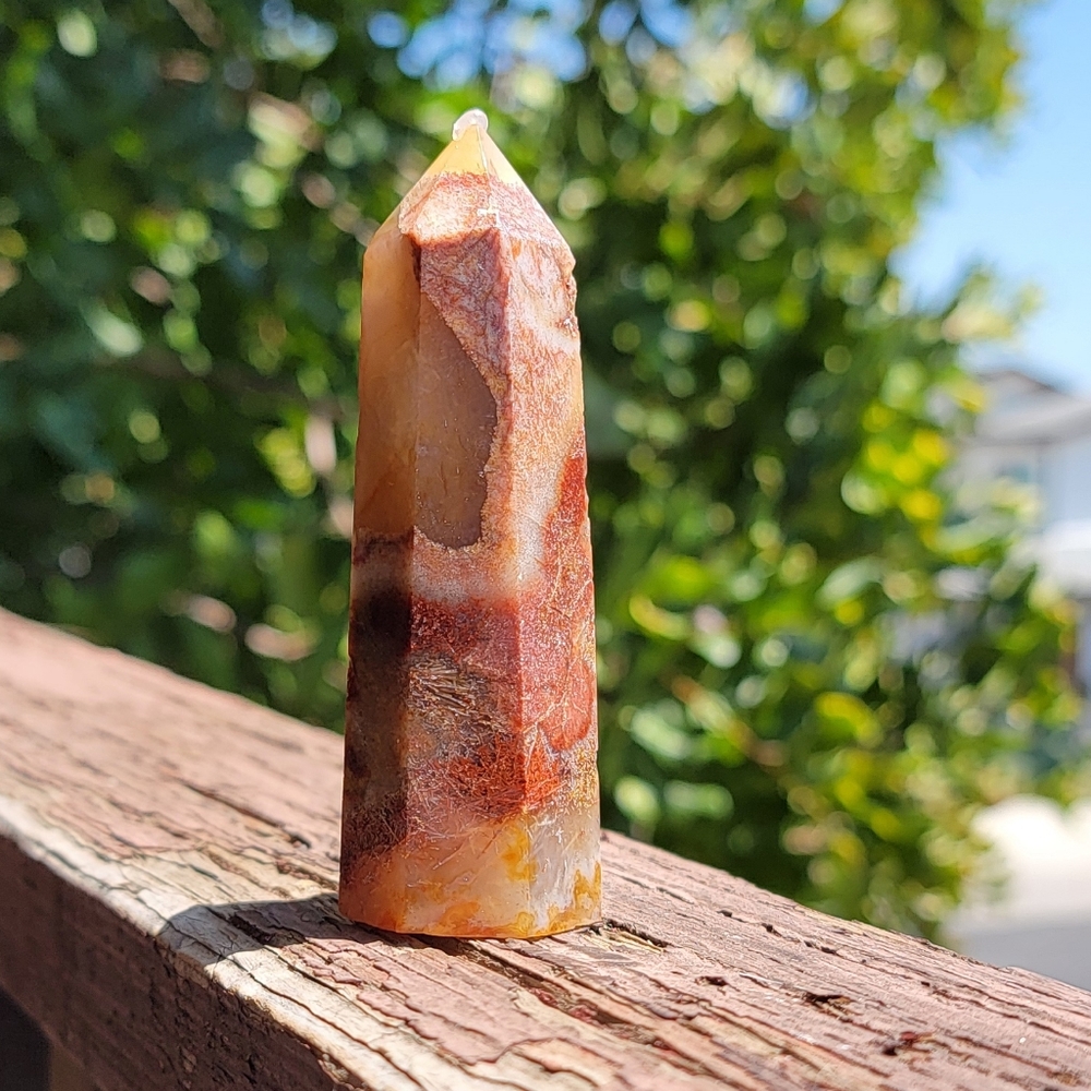 NEW 3.52" RUTILATED CARNELIAN TOWER